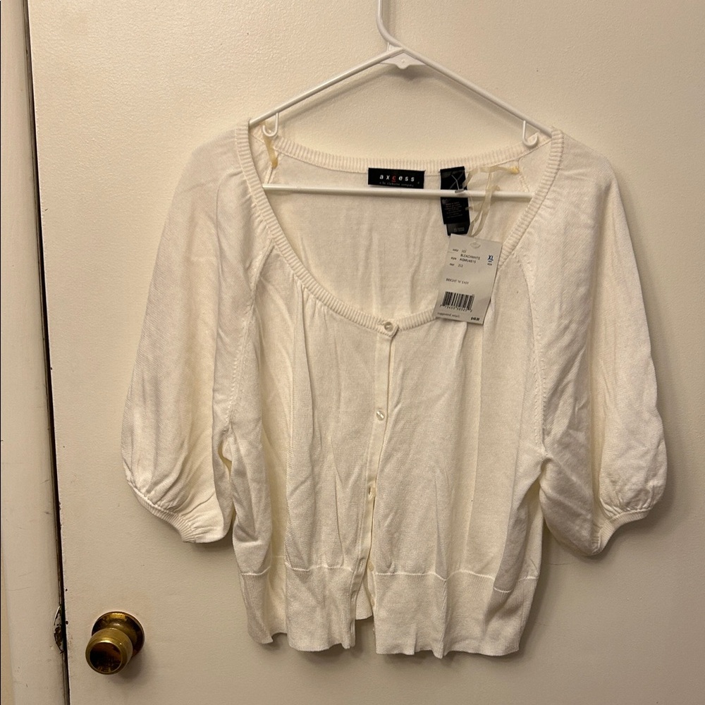 Axcess Women’s Sweater White XL NWT